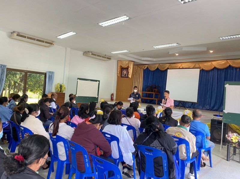 ประชุมเวทีประชาคมเพื่อจัดทำแผนสุขภาพชุมชน อบต.มะค่า วันที่ 26 ธันวาคม 2566