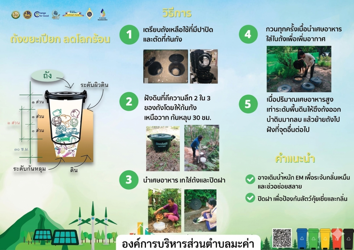 ถังขยะเปียก ลดโลกร้อน